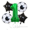 Decoración de fiestas 5pcs globos de fútbol setbirthday fiesta